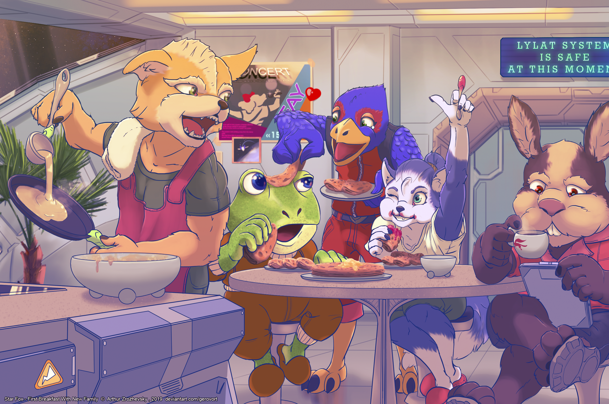 Star Fox First Breakfast With New Family By Gerovort On Deviantart - star f...