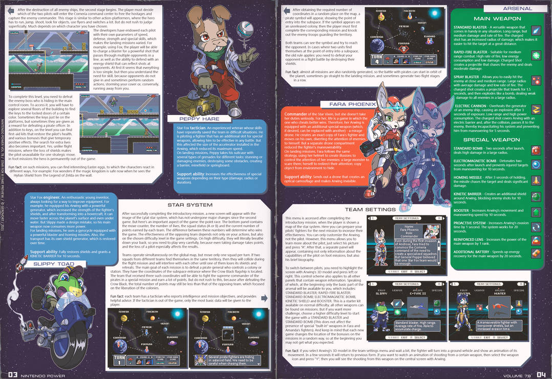 Star Fox III - Nintendo Power Preview (3-4 of 6) by GeroVort on DeviantArt
