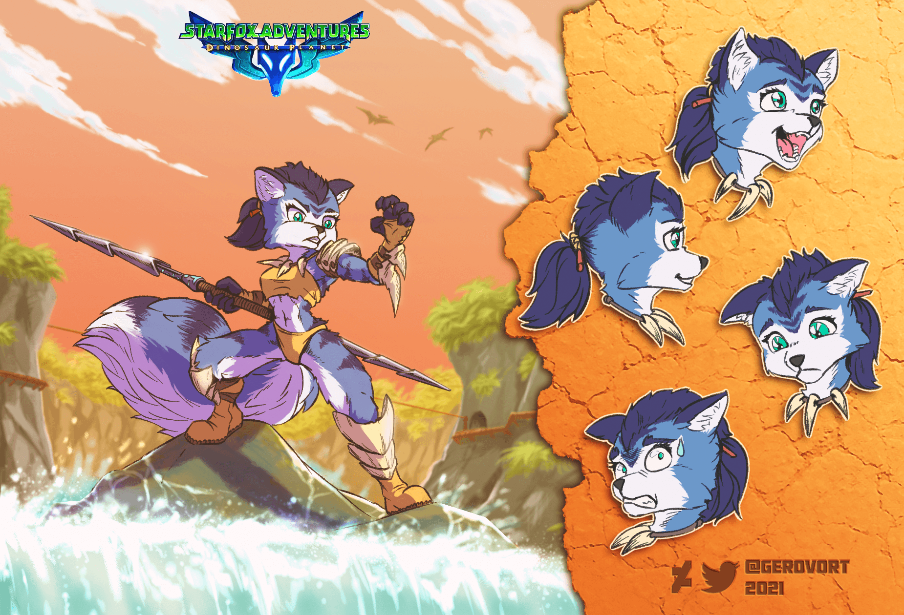 Star Fox Adventures - Krystal's Combat Stance by GeroVort on DeviantArt