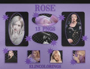 ROSE BLACKPINK On The Ground PNG PACK #83