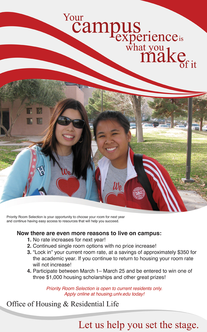 UNLV Housing Ad