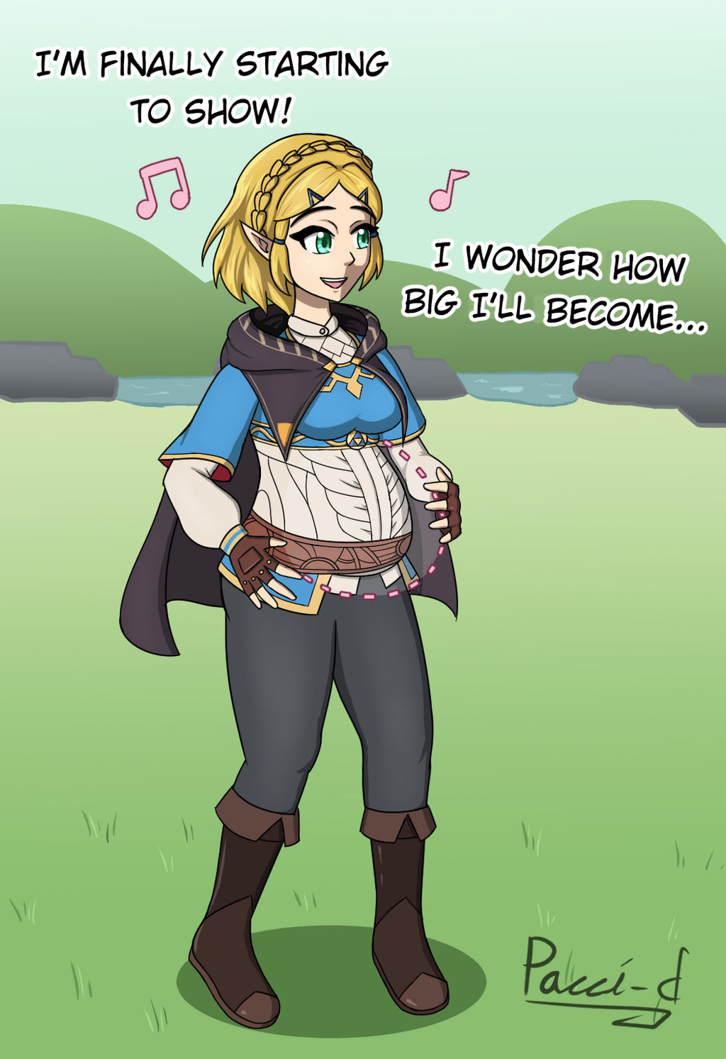Zelda's Early Pregnancy Excitement by Pacci-d on DeviantArt