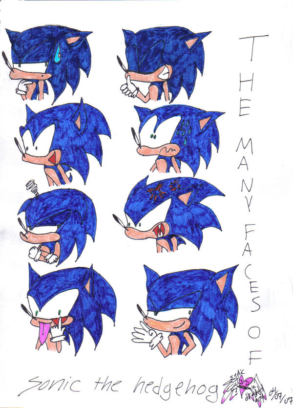 Sonic Emotions by supersonicdragon on DeviantArt