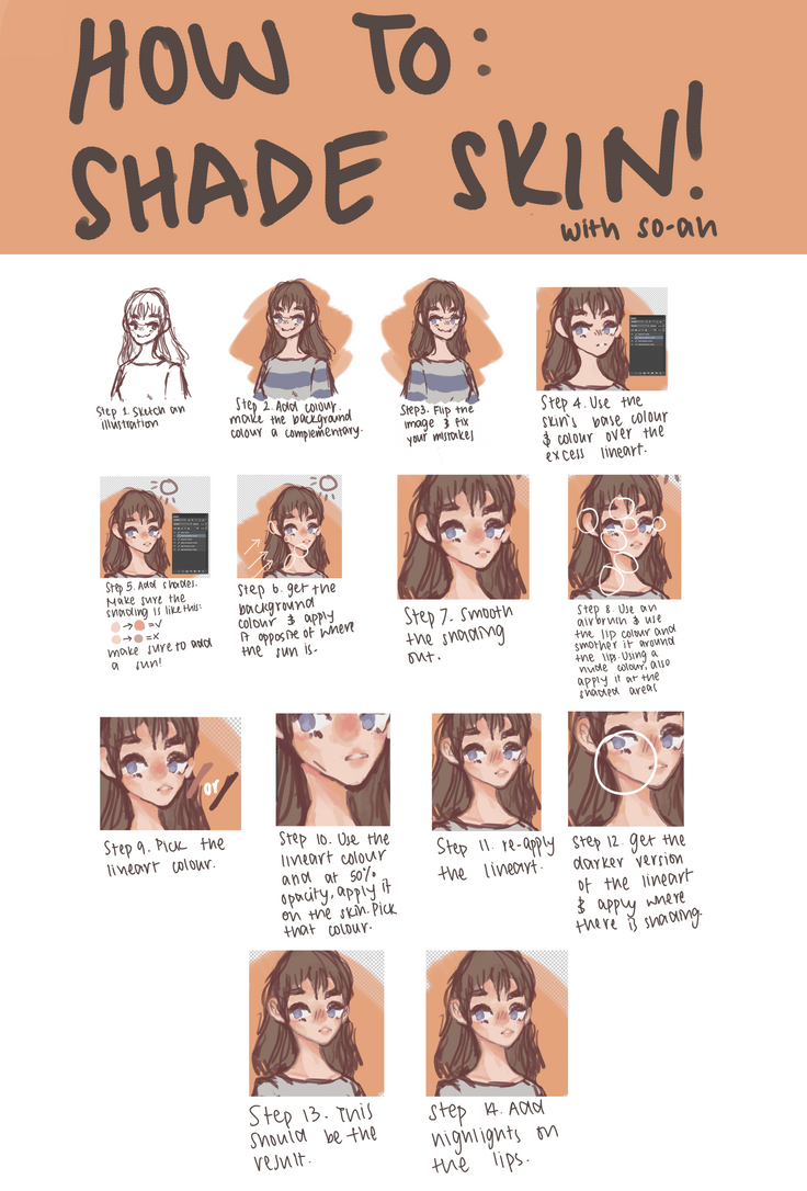 How to: Shade skin by so-ah on DeviantArt
