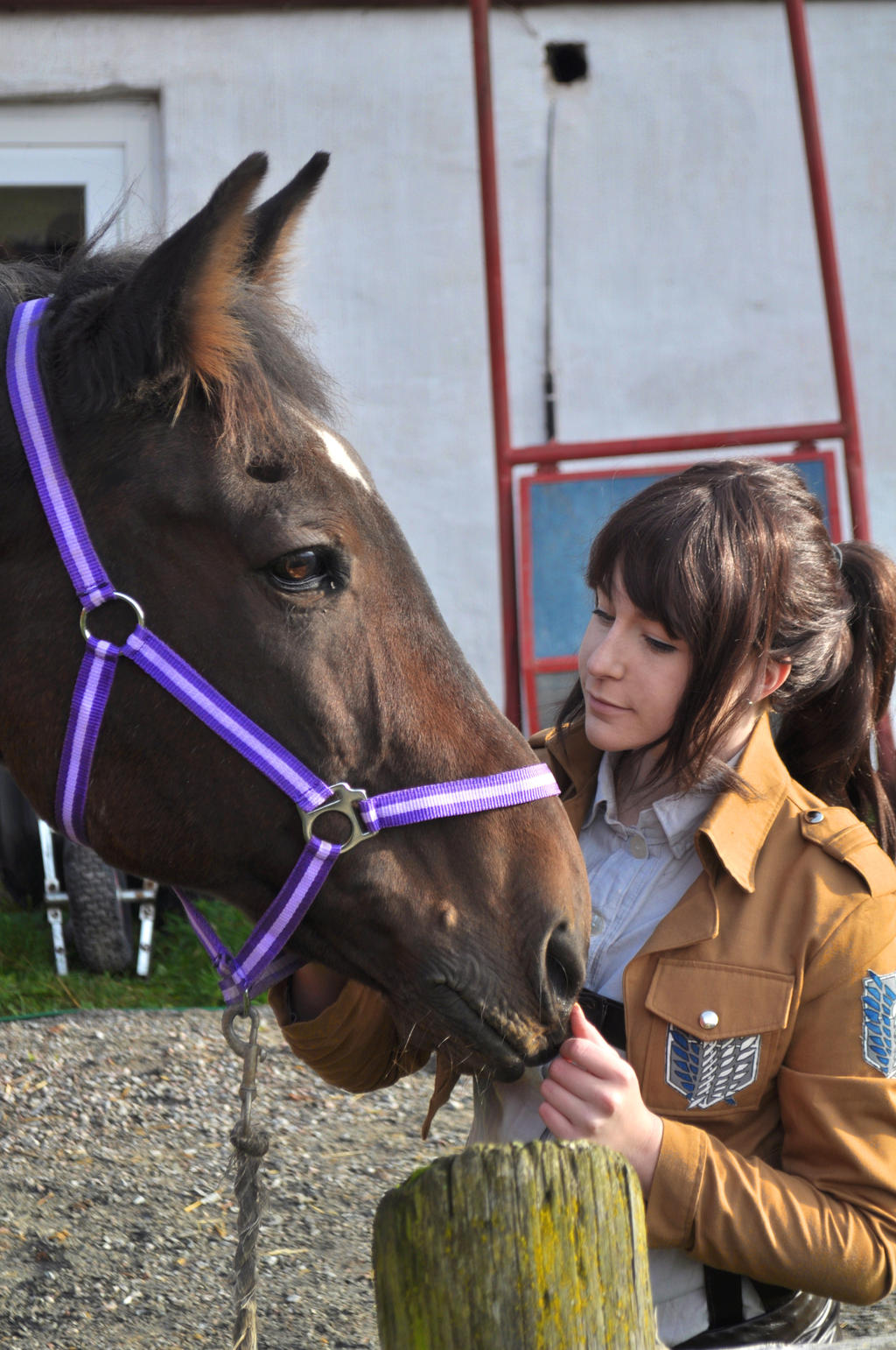 Sasha Braus in the stable