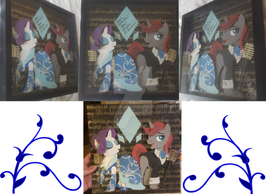 Custom MLP Shadow Box - Gutiuserenade and Rarity by Magpie-pony on ...