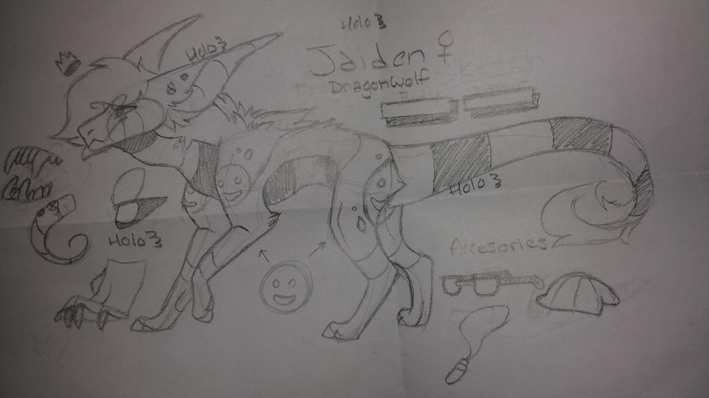 New Jaiden reference sheet to be digitalised by punnedoq on DeviantArt