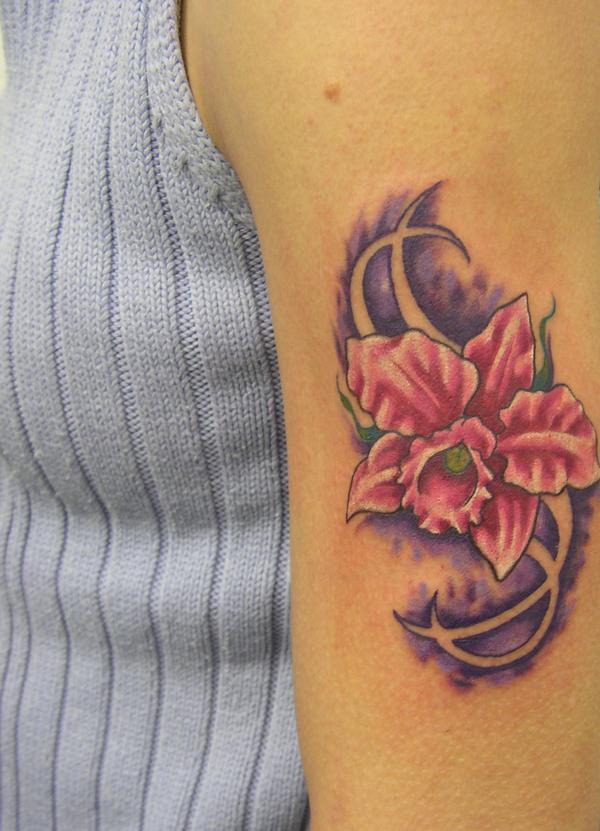 orchid tattoo by bradgeorgetat2 on DeviantArt