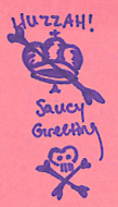 huzzah: a saucy logo by celestialdebris