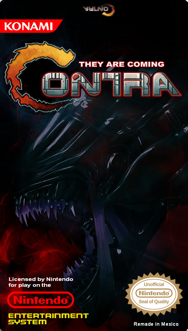 Contra NES Custom Label by nio107 on DeviantArt
