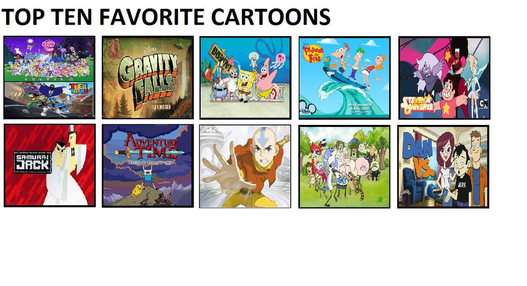 My Top Ten Favorite Cartoons by penguinlover4 on DeviantArt