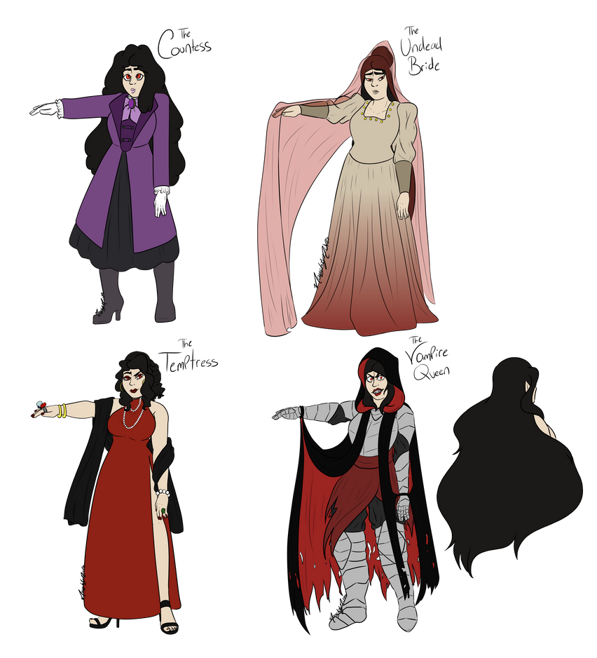 The Many Forms of the Vampiress by NerdyNova on DeviantArt