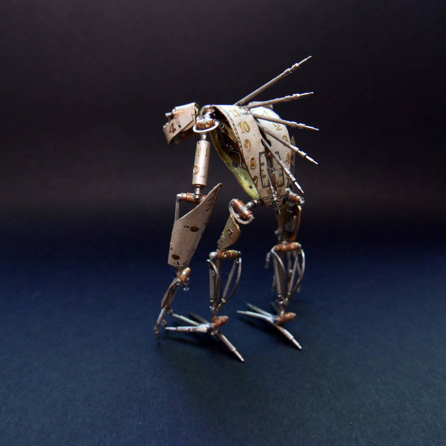 Articulated Watch Parts Creature 'Hex' (III) by AMechanicalMind