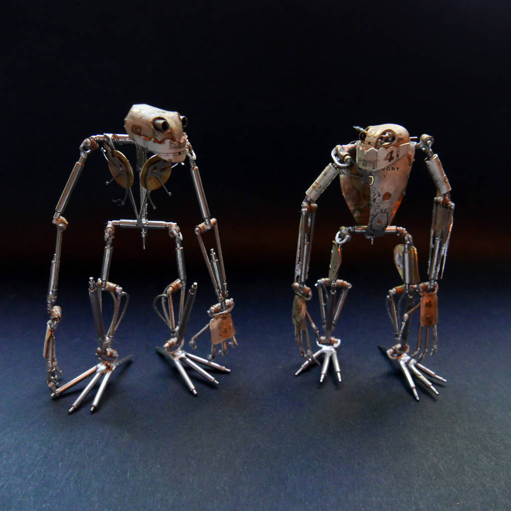 Articulated Watch Parts Creatures Septem and Hex by AMechanicalMind