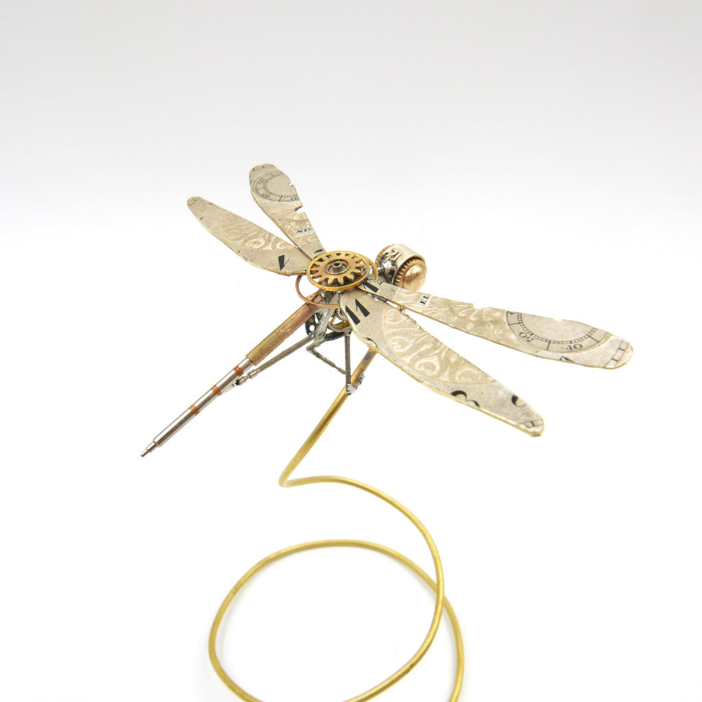 Dragonfly No 29 made from watch parts