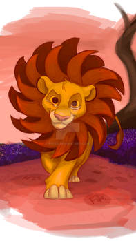 #28 Daily Paint - Simba