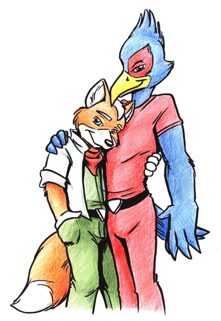 Fox and Falco Being Cute