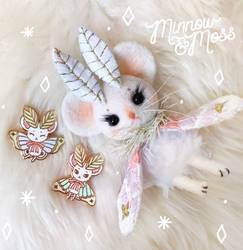 Mousemoth Doll and Pins