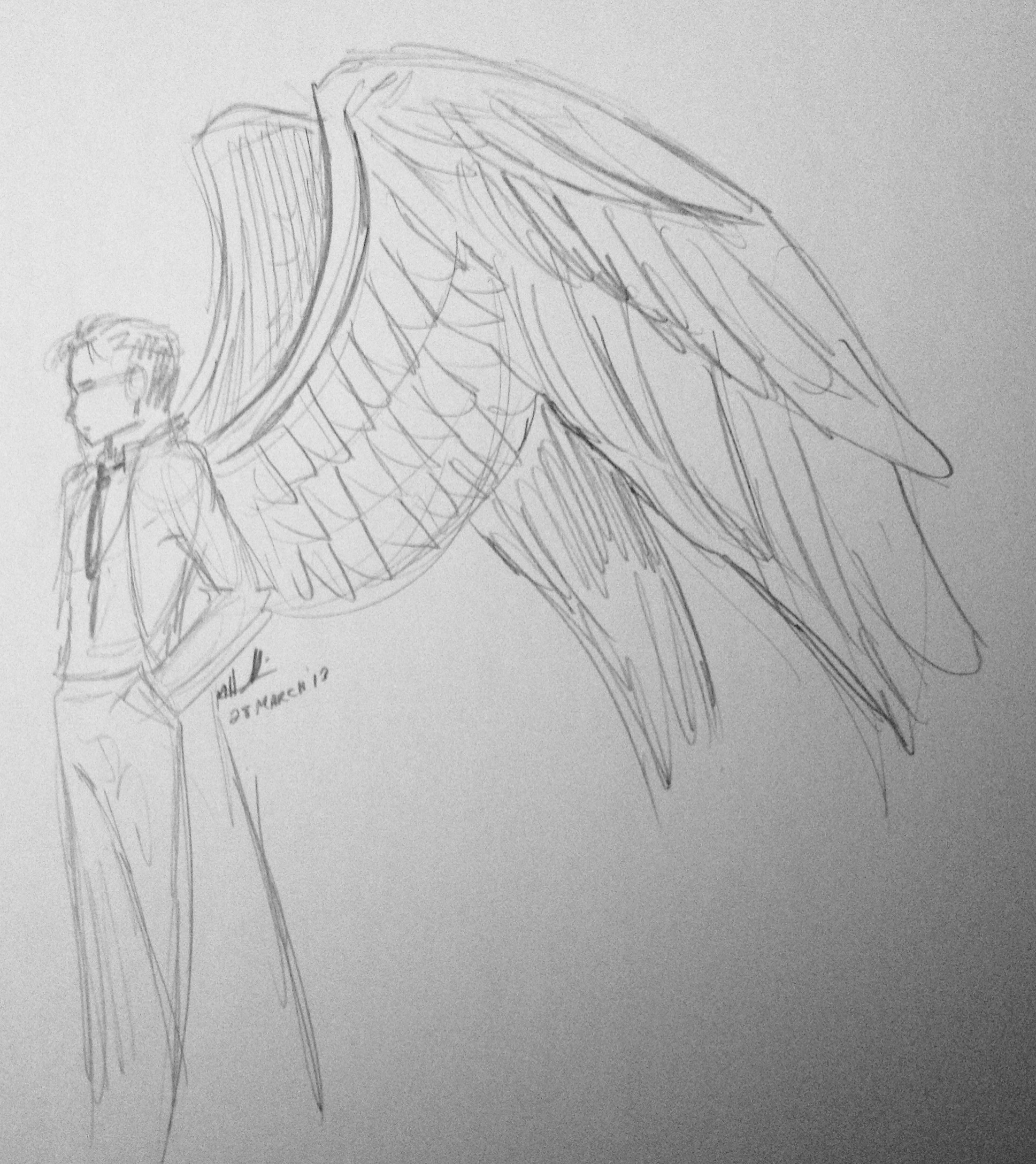 Castiel Sketch 1