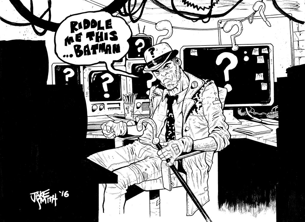 Jim Lee Riddler Drawing RIDDLER Commission by JakeSmithArt on DeviantArt