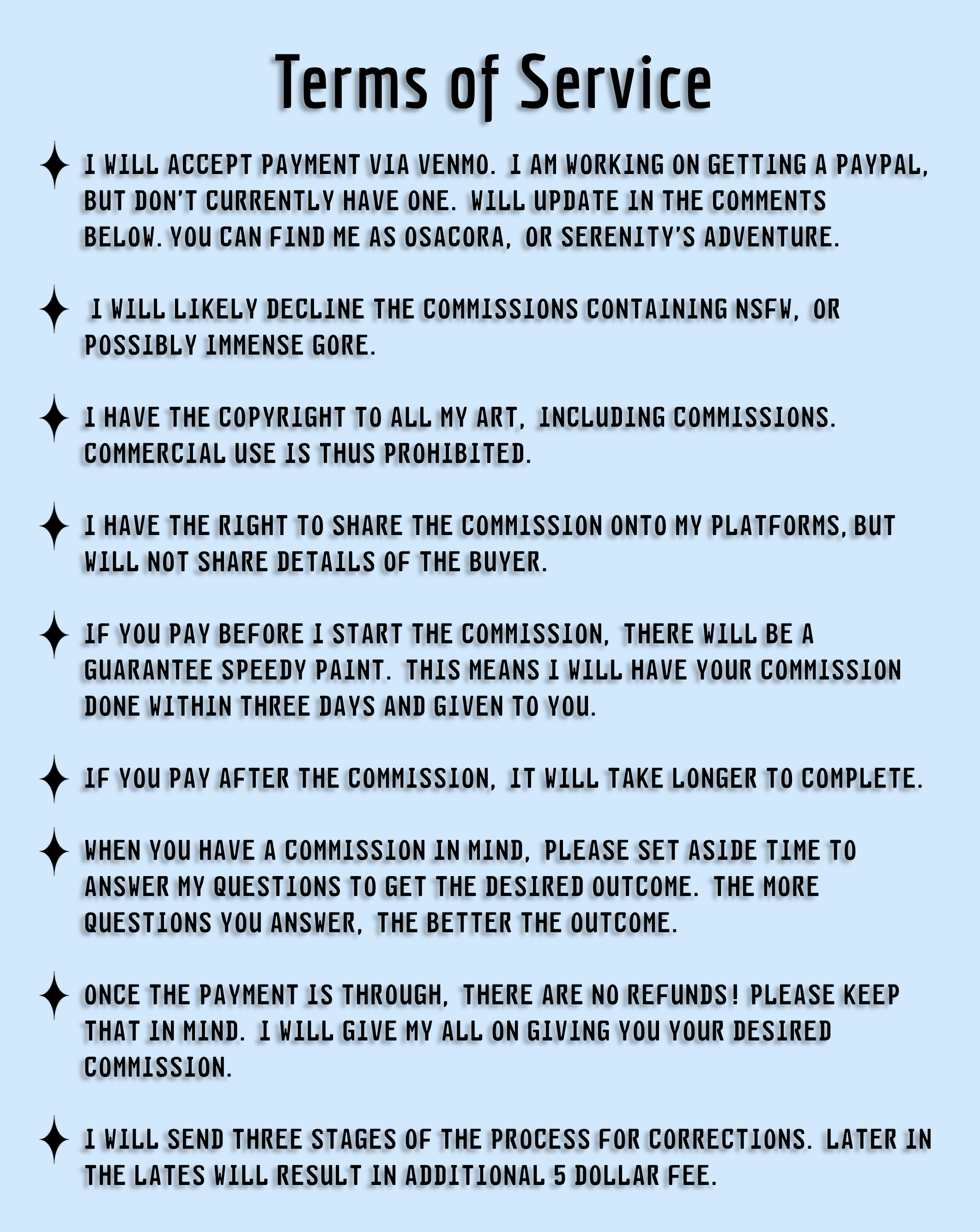 Commission Terms of Service by osacora on DeviantArt
