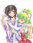 CC and Lelouch by screwston12