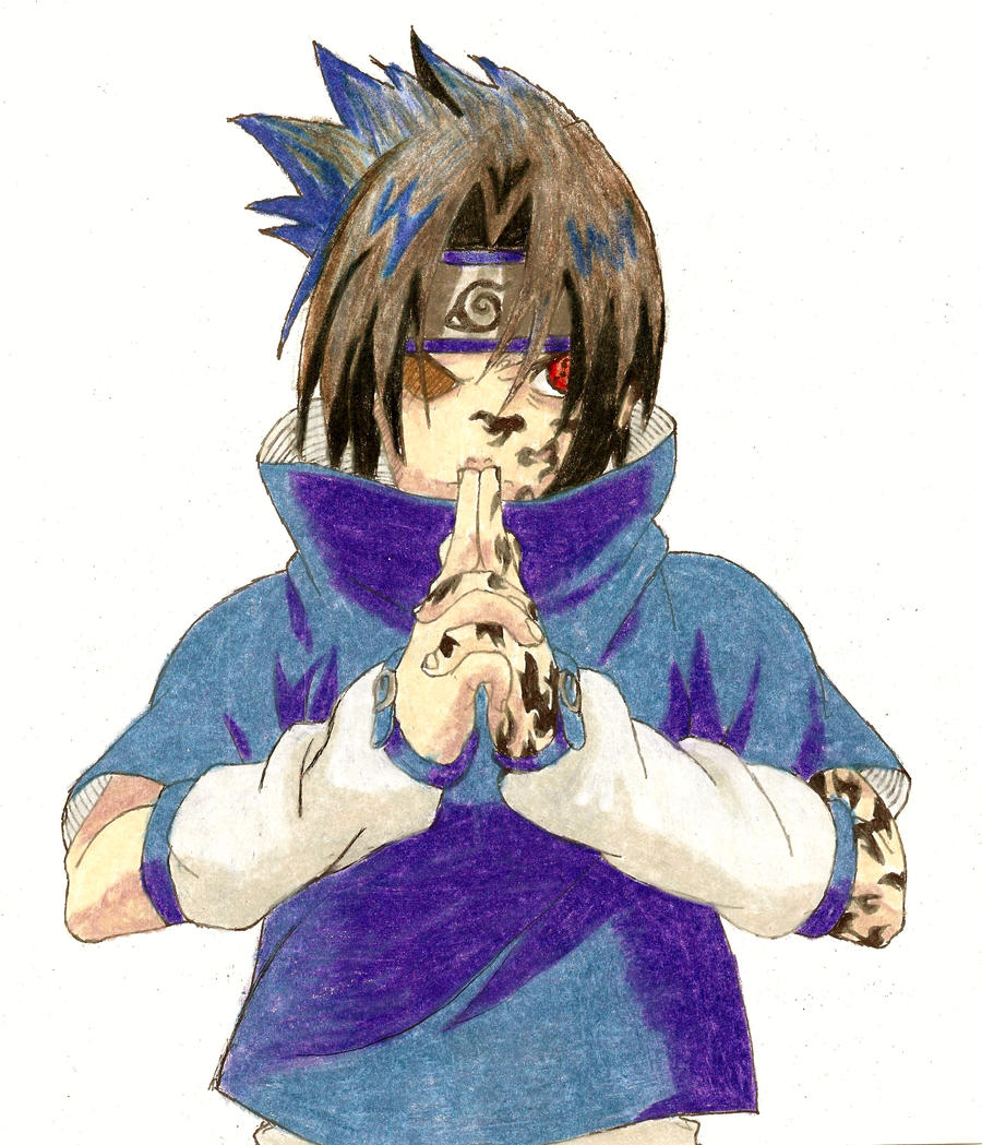 Sasuke Classico Colorido Sharingan by ADMUlielson on DeviantArt