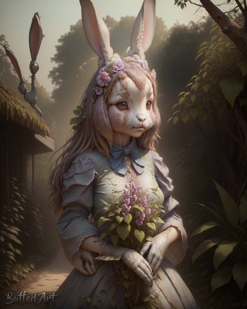 Female Creature Rabbit (1) by BuffedArt on DeviantArt