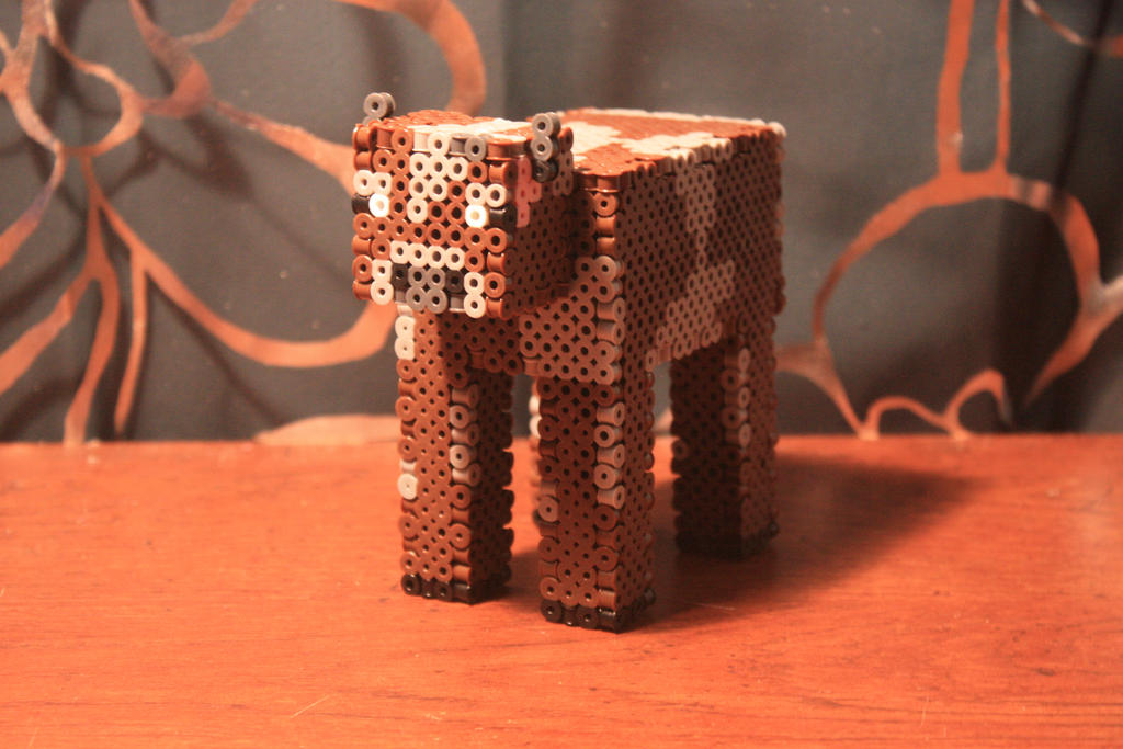 Perler Bead 3-D Minecraft Cow