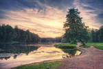 Pond at Sunset by myph