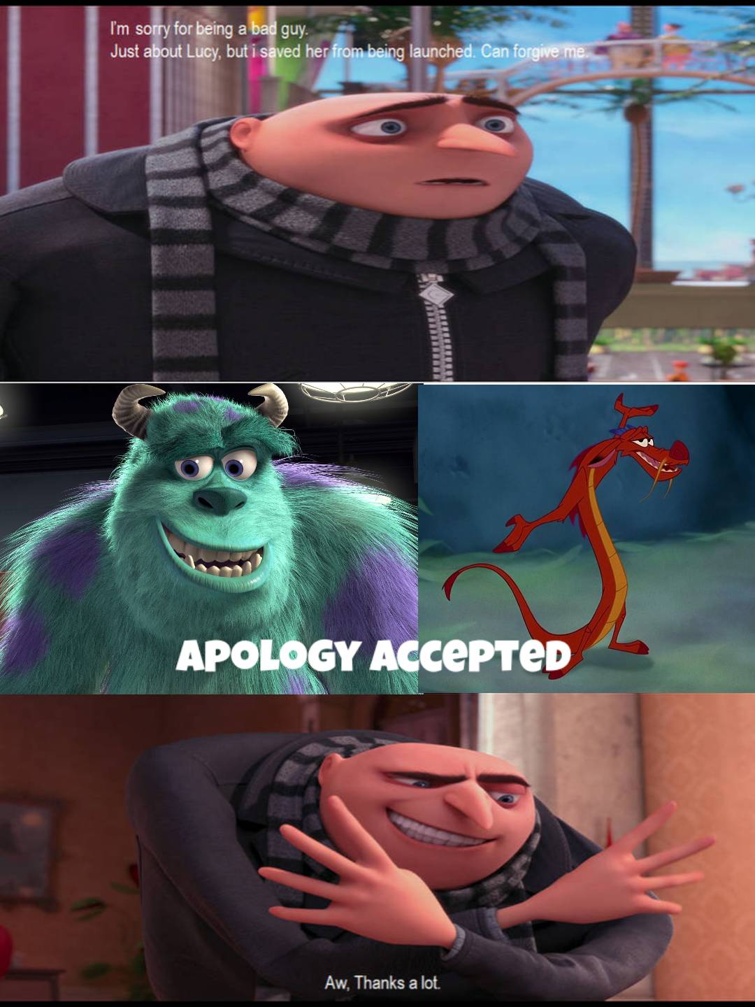 gru being chased by amogus - Imgflip