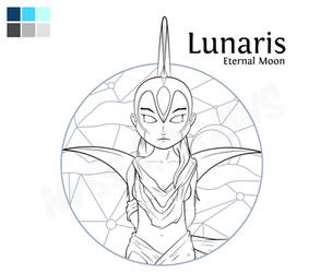 Lunaris, Eternal Moon - lineart