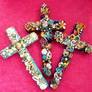 Embellished glitter crosses