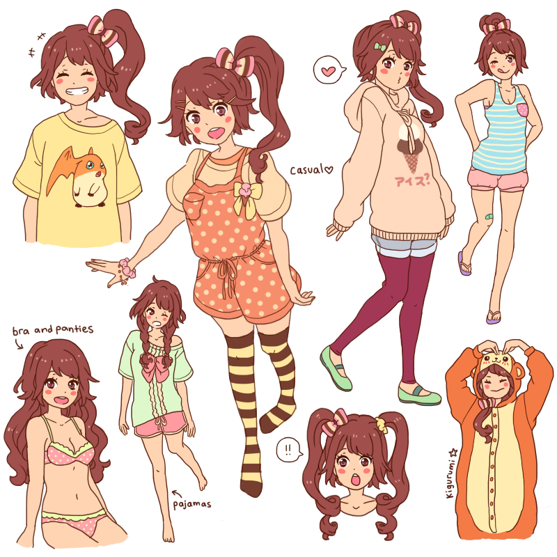 Loli hairs reference for drawing anime and manga character