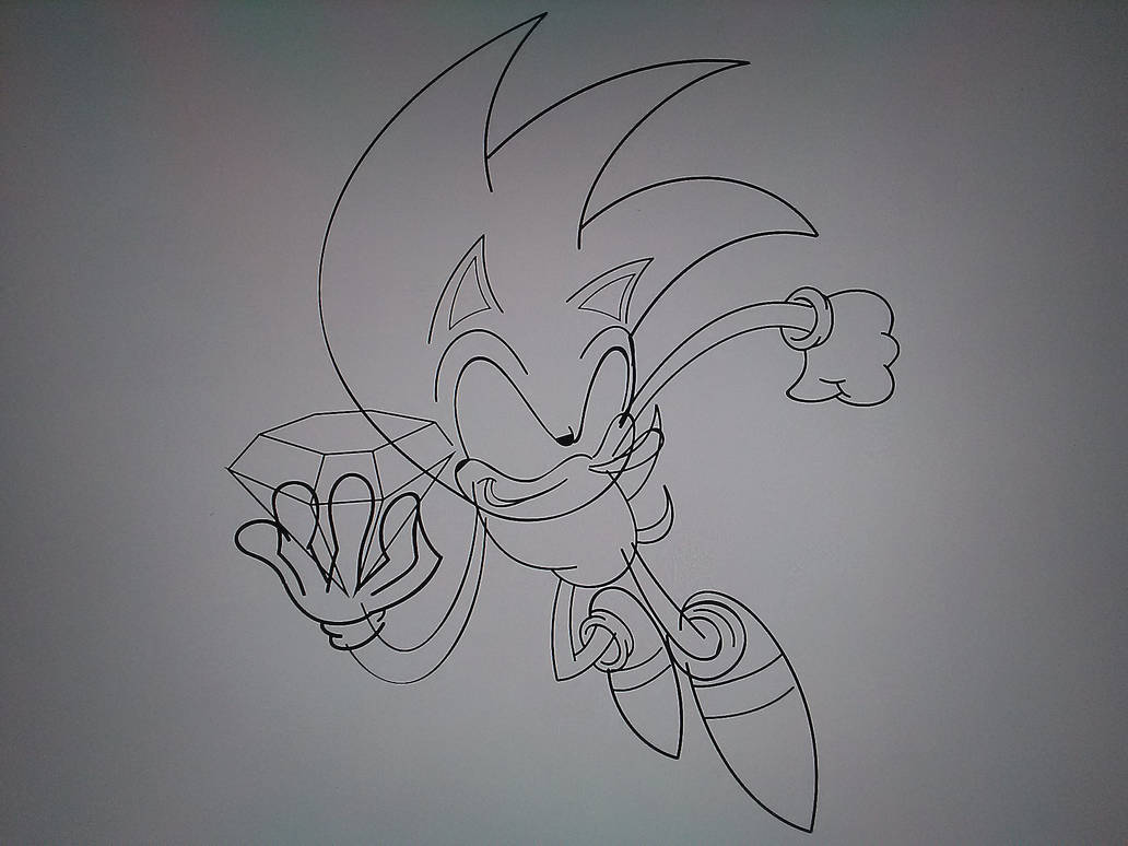 Fast Sonic Outline.pdf Sonic outline by 3Bluemoon on DeviantArt