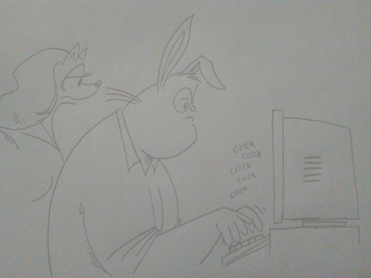 Married Rabbit Married Rabbit at his computer by 3Bluemoon on DeviantArt