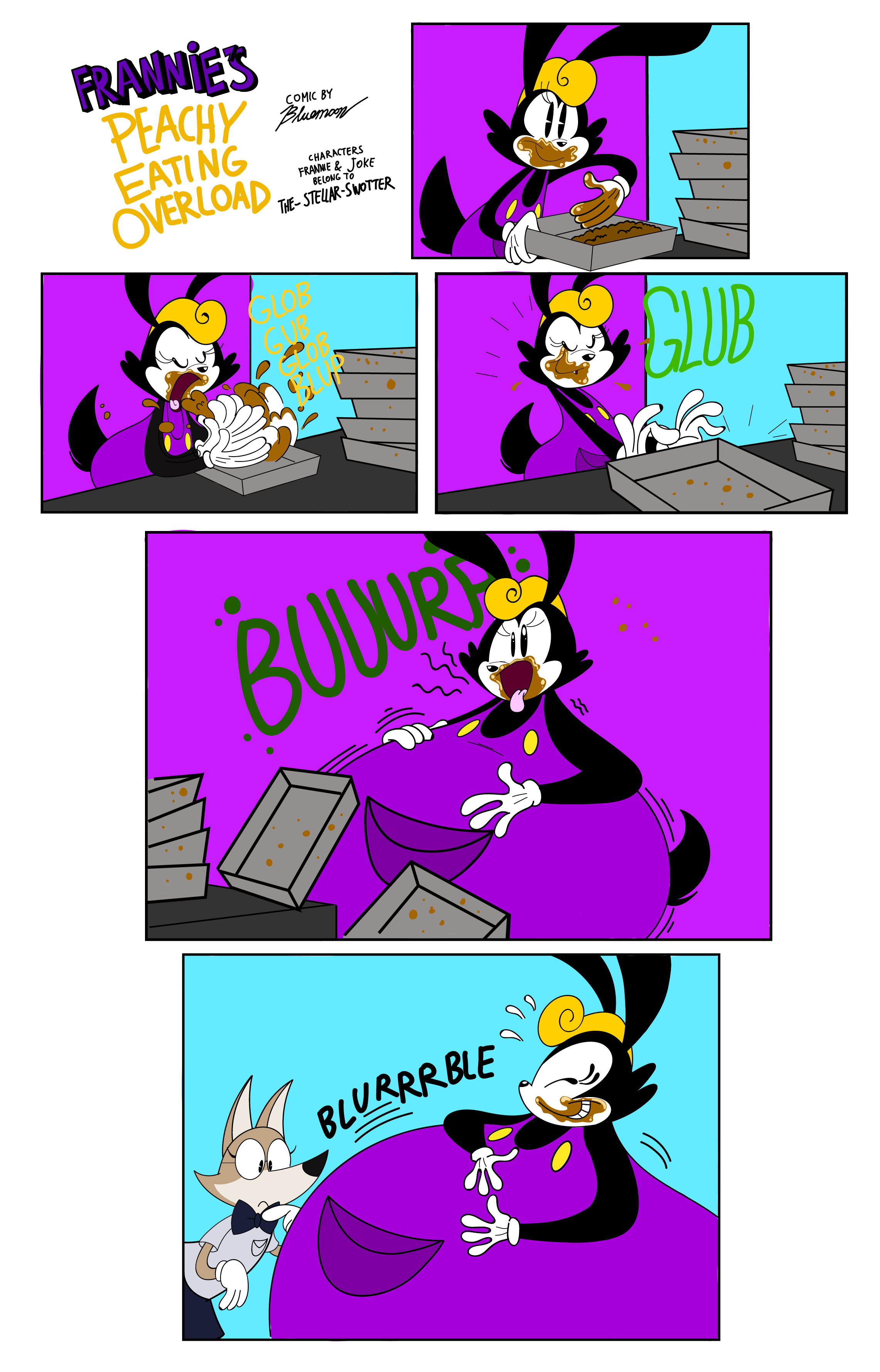 Frannie's Peachy Eating Overload by 3Bluemoon on DeviantArt