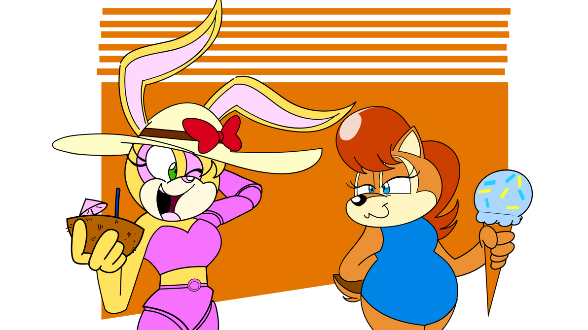 Chipmonk Rabbit Beach Day for a rabbit and Chipmunk by 3Bluemoon on DeviantArt