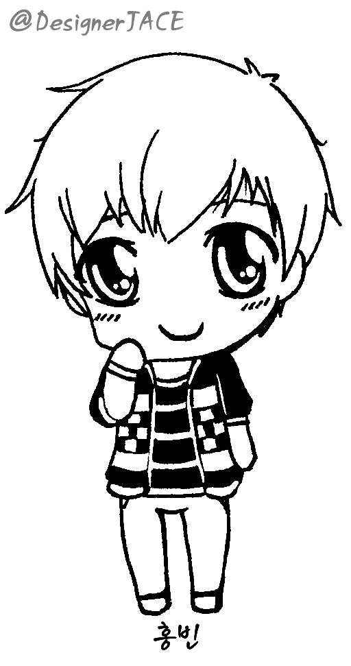 LINEART VIXX G.R.8.U Hongbin Chibi