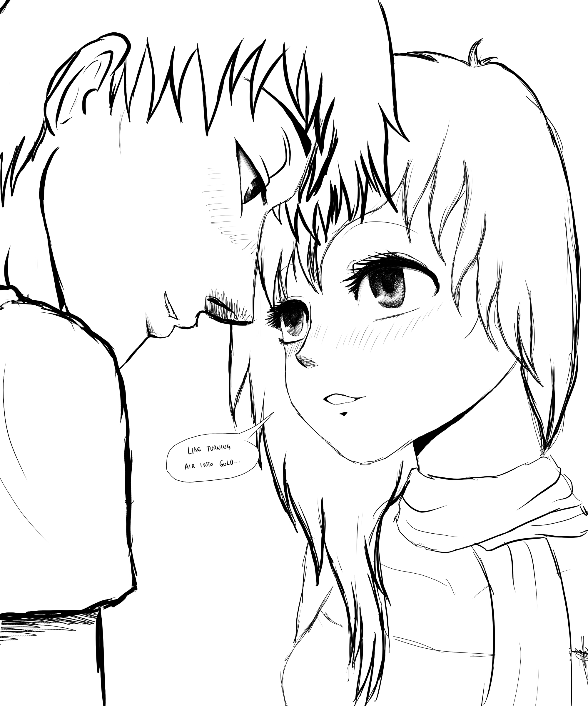 Wade and Luna (OC Manga Couple SKETCH) by SylunaHirokashi on DeviantArt