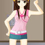 Haruhi in her Ep10 outfit with long hair