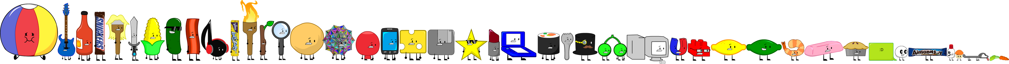 Inanimations Tallest to Shortest by TotalTurtleTaco on DeviantArt