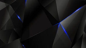 Wallpapers - Blue Abstract Polygons (Black BG)