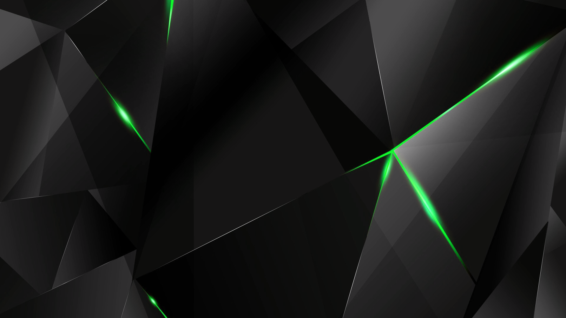 Wallpapers - Green Abstract Polygons (Black BG) by kaminohunter on  DeviantArt