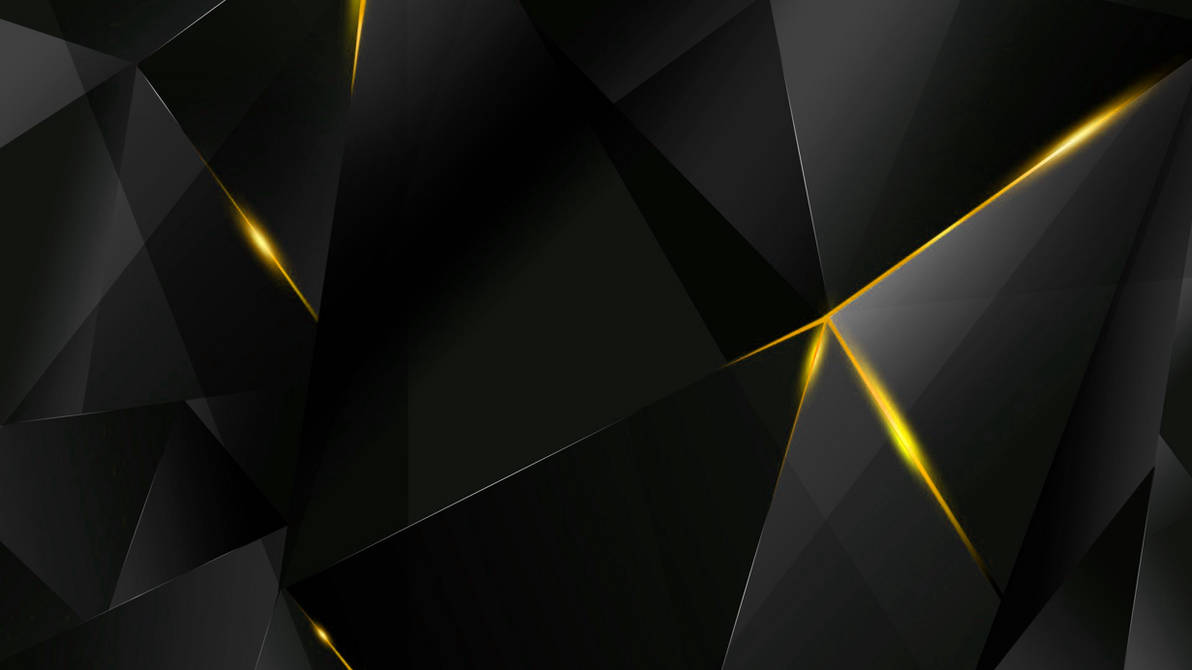 Wallpapers - Yellow Abstract Polygons (Black BG) by kaminohunter on