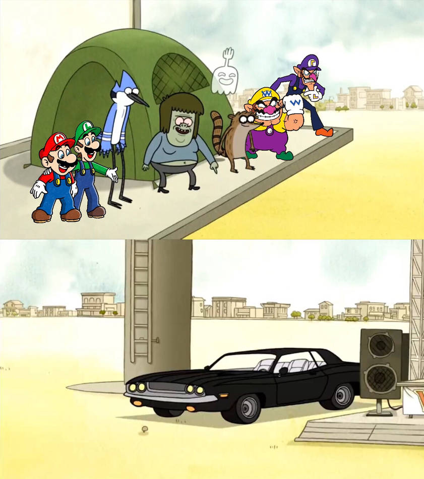 Super Mario Regular show Night owl by leonsart933838 on DeviantArt