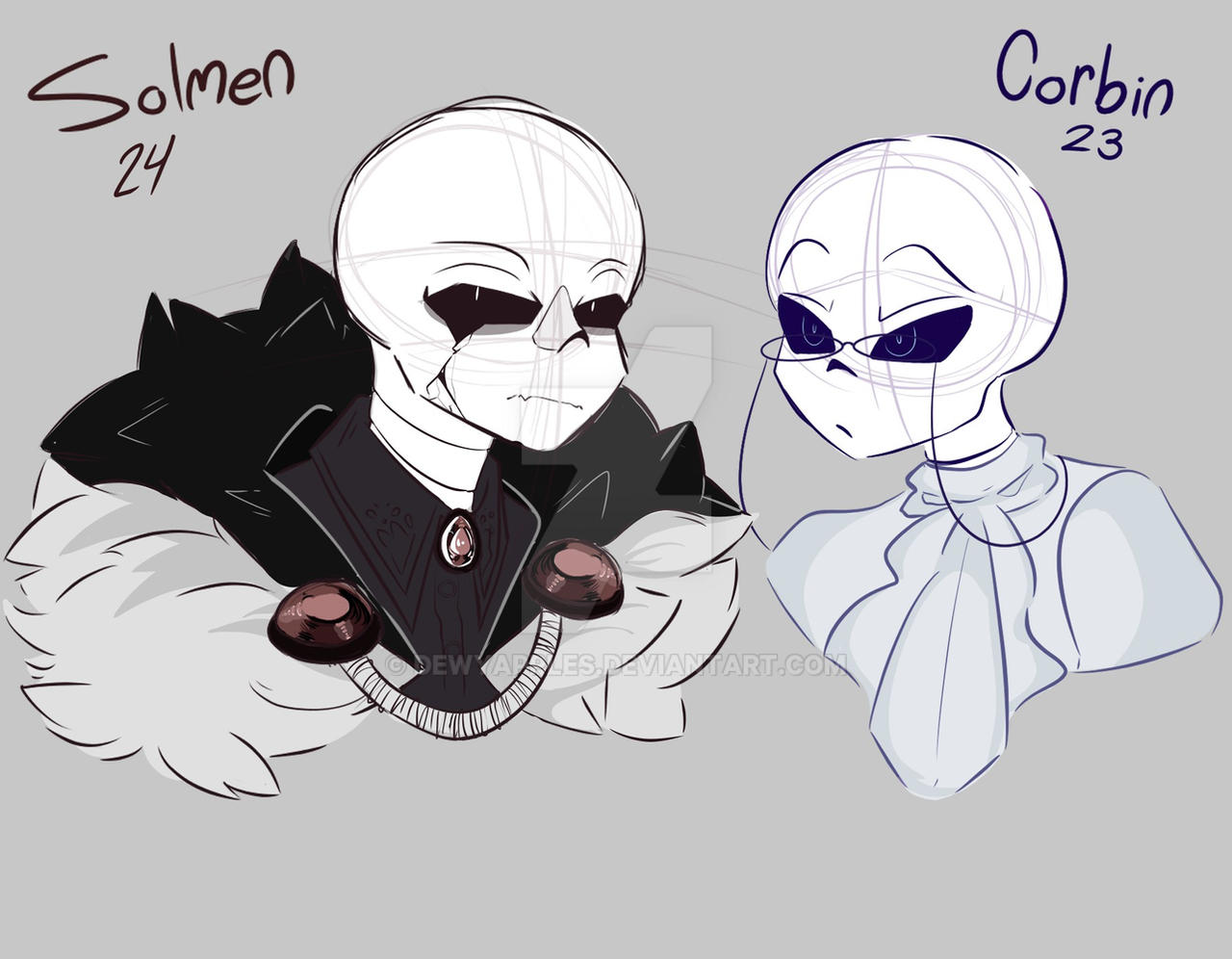Solmen and Corbin Headshots by DewyApples on DeviantArt