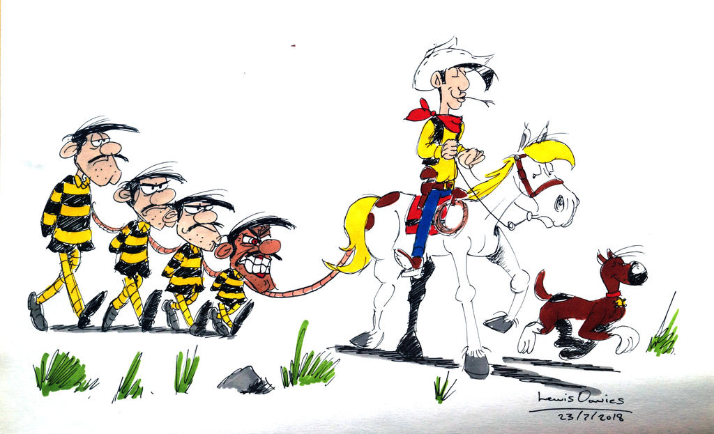 Lucky Luke and the Daltons by LewisDaviesPictures on DeviantArt
