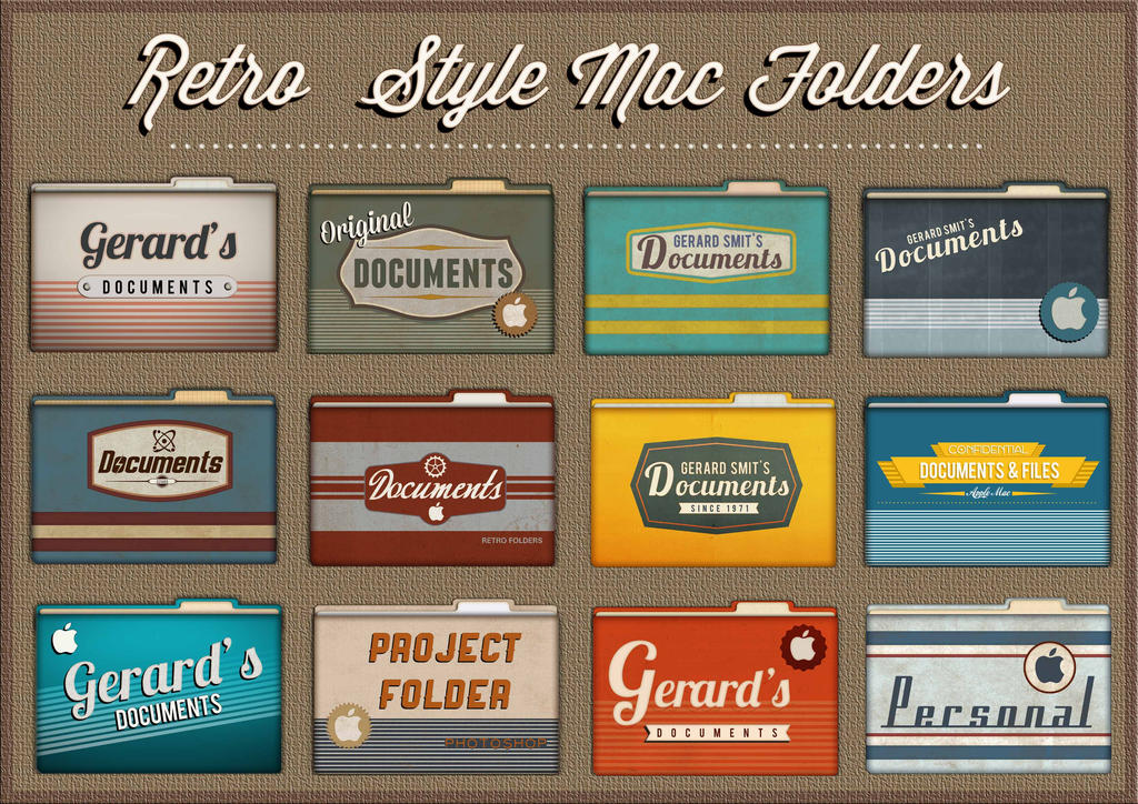 Computer Folder Retro Retro Mac Folders by OG-1 on DeviantArt