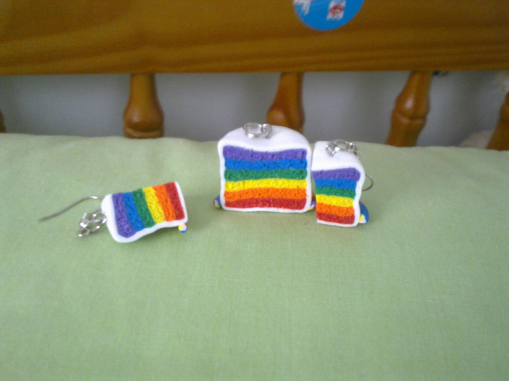 Polymer Clay Rainbow Cake Set